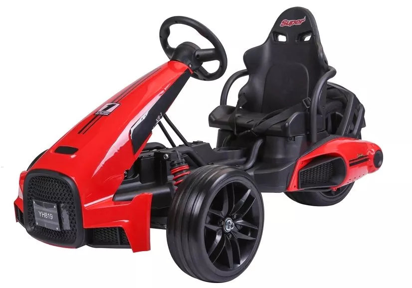 Vaikiškas kartingas, 12V, 2x45W, iki 35kg, raudonas