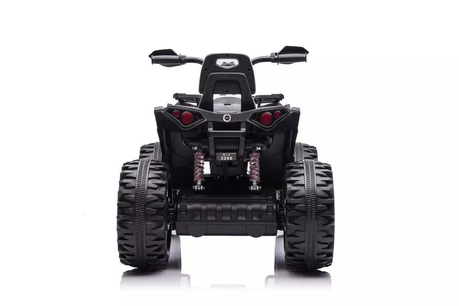 Vaikiškas keturratis, 12 V, 4x45 W, su nuotolinio valdymo pultu, baltas