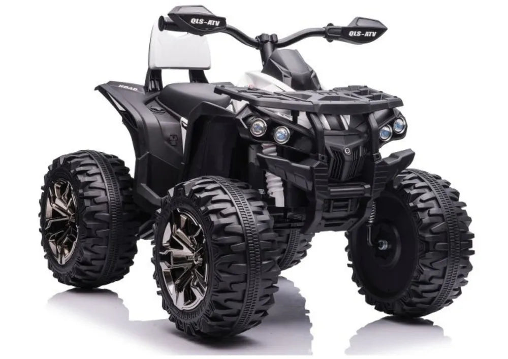 Vaikiškas keturratis, 12 V, 4x45 W, su nuotolinio valdymo pultu, baltas