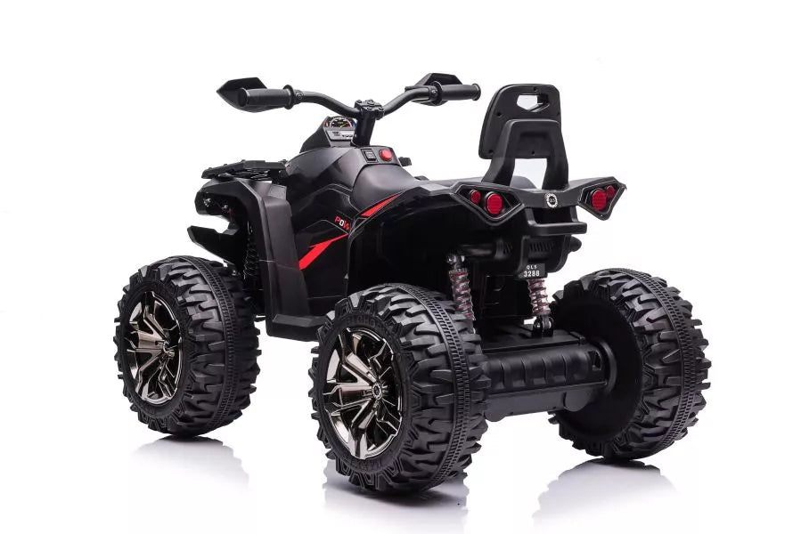 Vaikiškas keturratis, 12 V, 4x45 W, su nuotolinio valdymo pultu, juodas