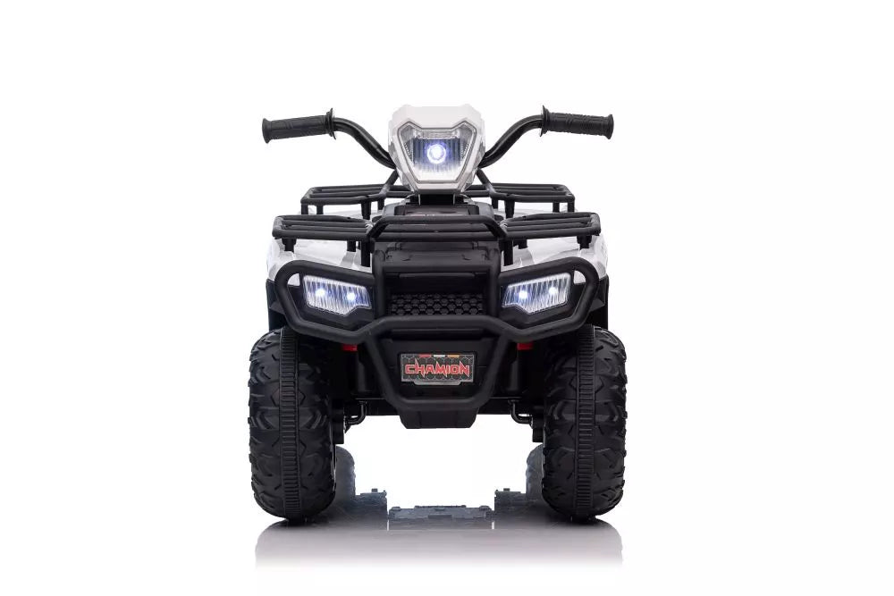 Vaikiškas keturratis, 12V, 2x45W, iki 25 kg, baltas