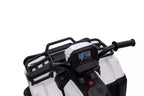 Vaikiškas keturratis, 12V, 2x45W, iki 25 kg, baltas