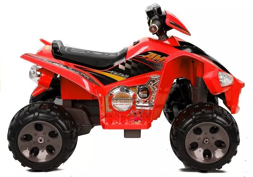 Vaikiškas keturratis, 12V, 2x45W, su 2 pavaromis, 30 kg, raudonas