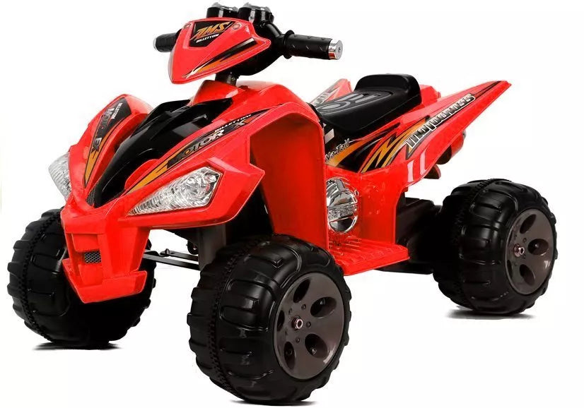 Vaikiškas keturratis, 12V, 2x45W, su 2 pavaromis, 30 kg, raudonas