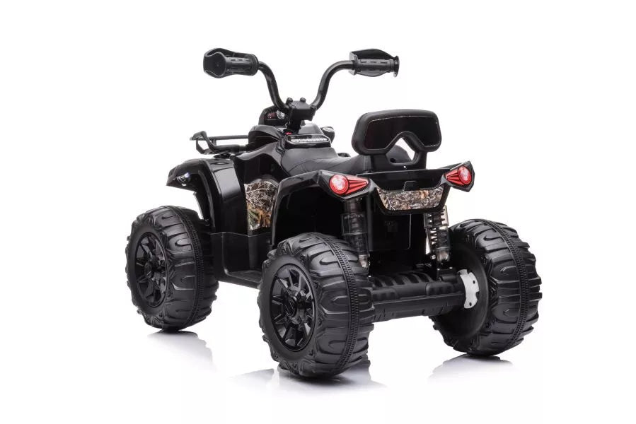Vaikiškas keturratis, 12V, 2x45W, su nuotolinio valdymo pultu, juodas