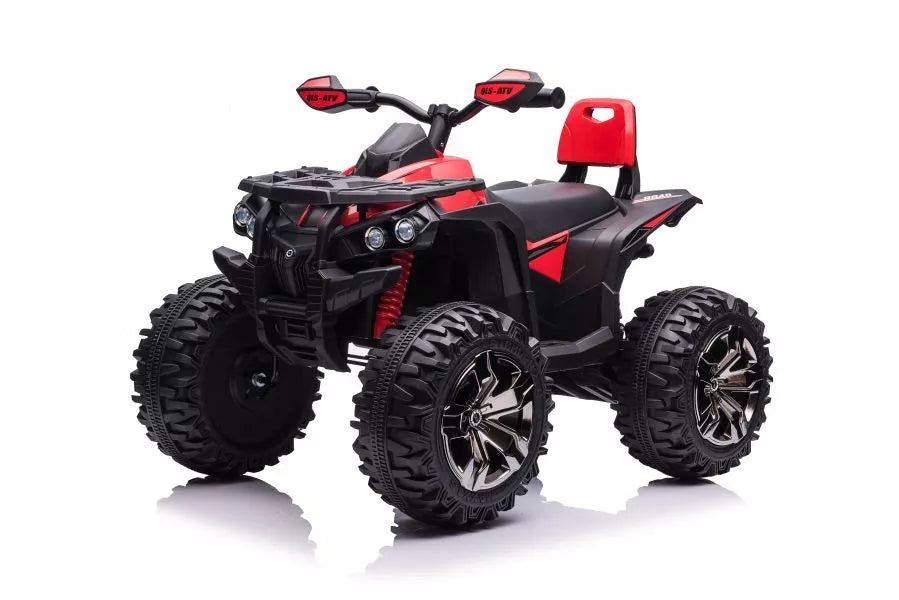 Vaikiškas keturratis, 12V, 4x45W, nuotolinio valdymo pultas, raudonas