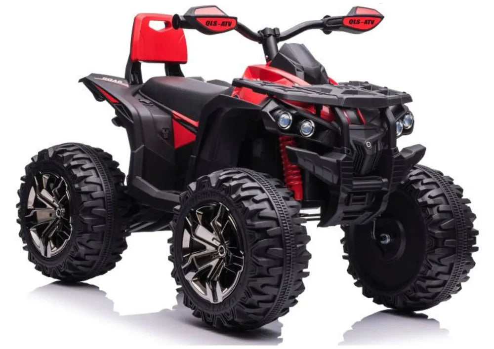 Vaikiškas keturratis, 12V, 4x45W, nuotolinio valdymo pultas, raudonas