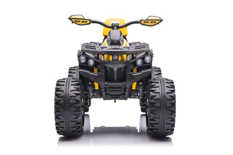 Vaikiškas keturratis, 12V, 4x45W, su nuotolinio valdymo pultu, geltonas