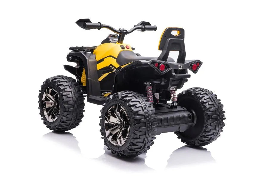 Vaikiškas keturratis, 12V, 4x45W, su nuotolinio valdymo pultu, geltonas