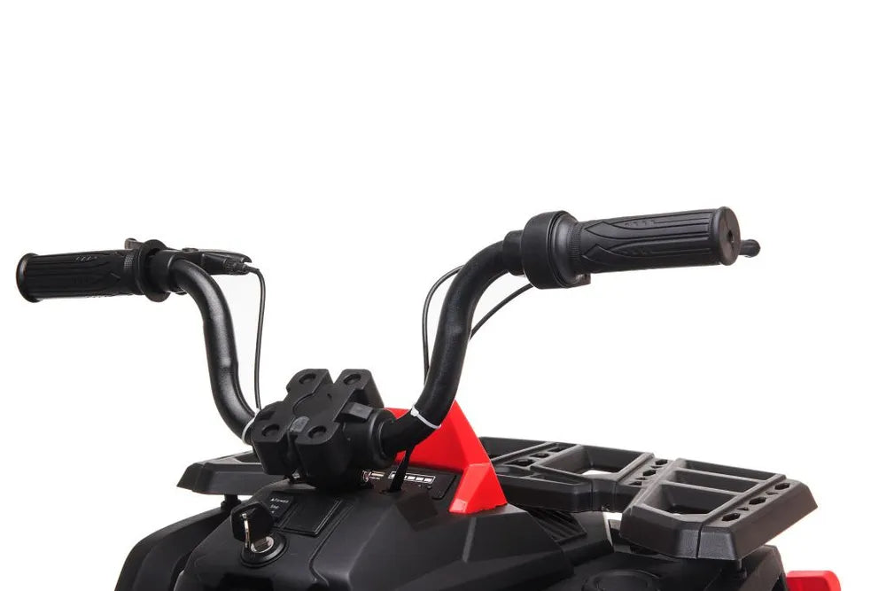 Vaikiškas keturratis akumuliatorinis Quad, 12V, raudonas