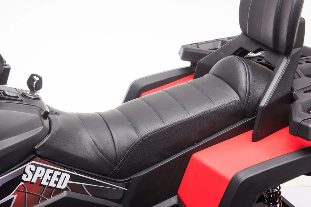 Vaikiškas keturratis akumuliatorinis Quad, 12V, raudonas