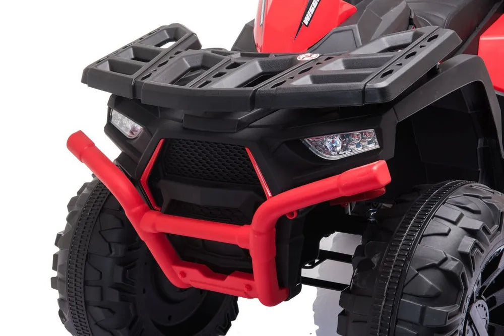 Vaikiškas keturratis akumuliatorinis Quad, 12V, raudonas