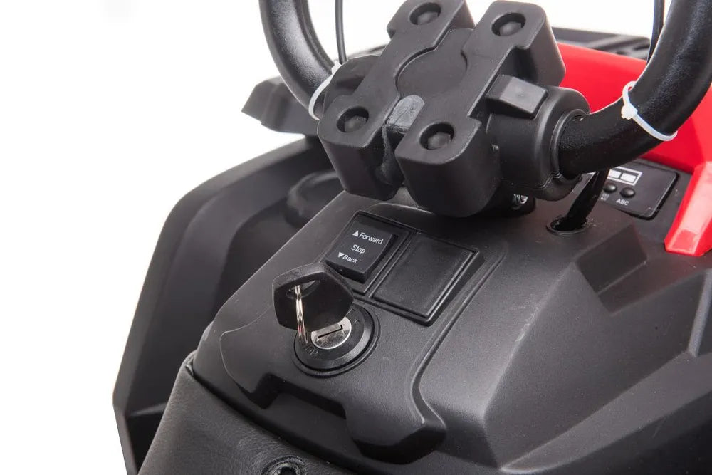 Vaikiškas keturratis akumuliatorinis Quad, 12V, raudonas