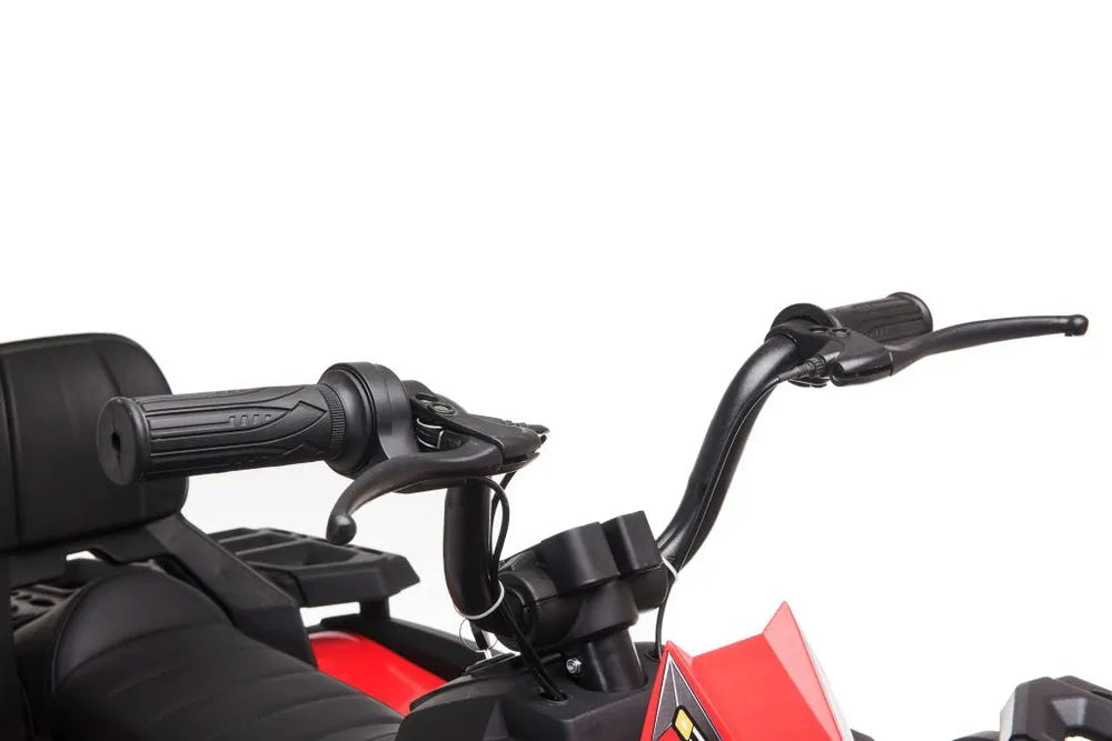 Vaikiškas keturratis akumuliatorinis Quad, 12V, raudonas