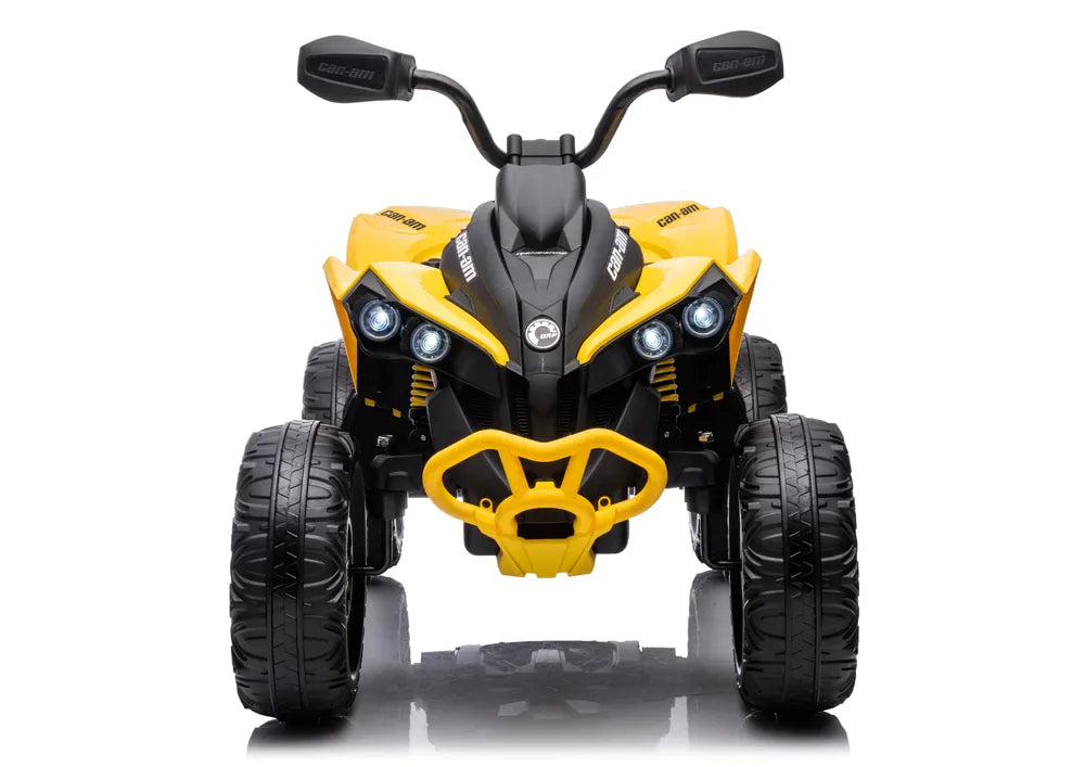 Vaikiškas keturratis Can-Am, 12 V, 4x45 W, geltonas