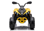 Vaikiškas keturratis Can-Am, 12 V, 4x45 W, geltonas