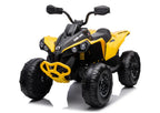 Vaikiškas keturratis Can-Am, 12 V, 4x45 W, geltonas