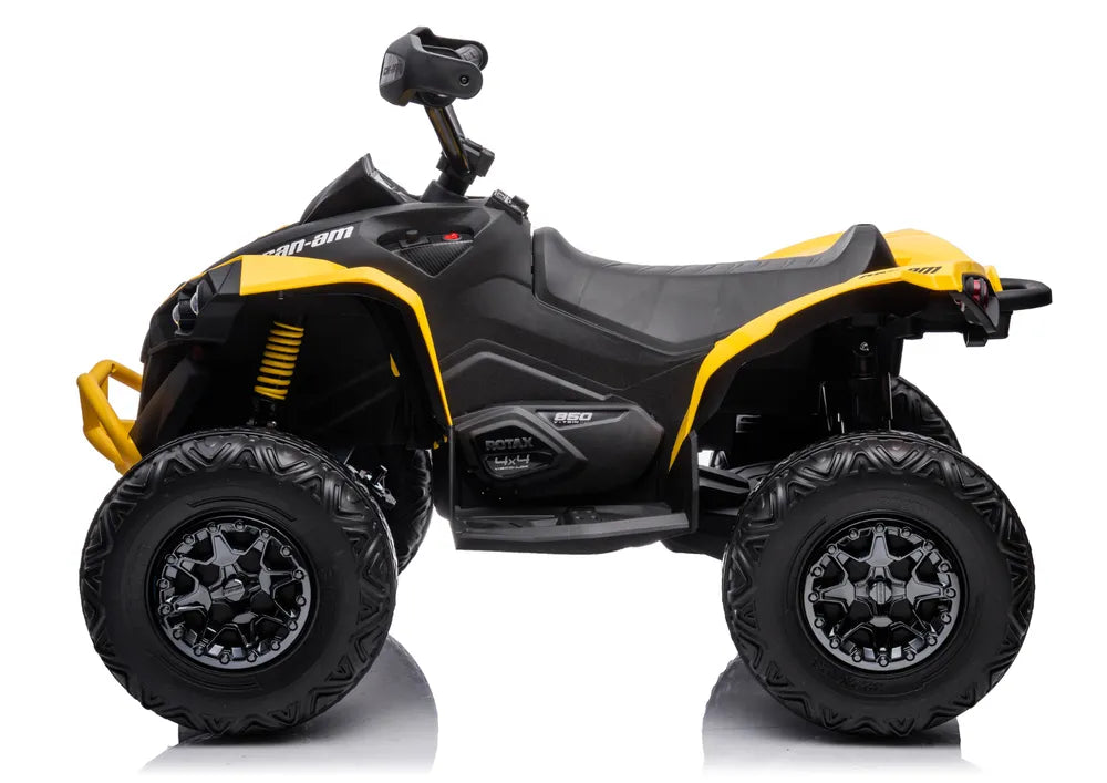 Vaikiškas keturratis Can-Am, 12 V, 4x45 W, geltonas