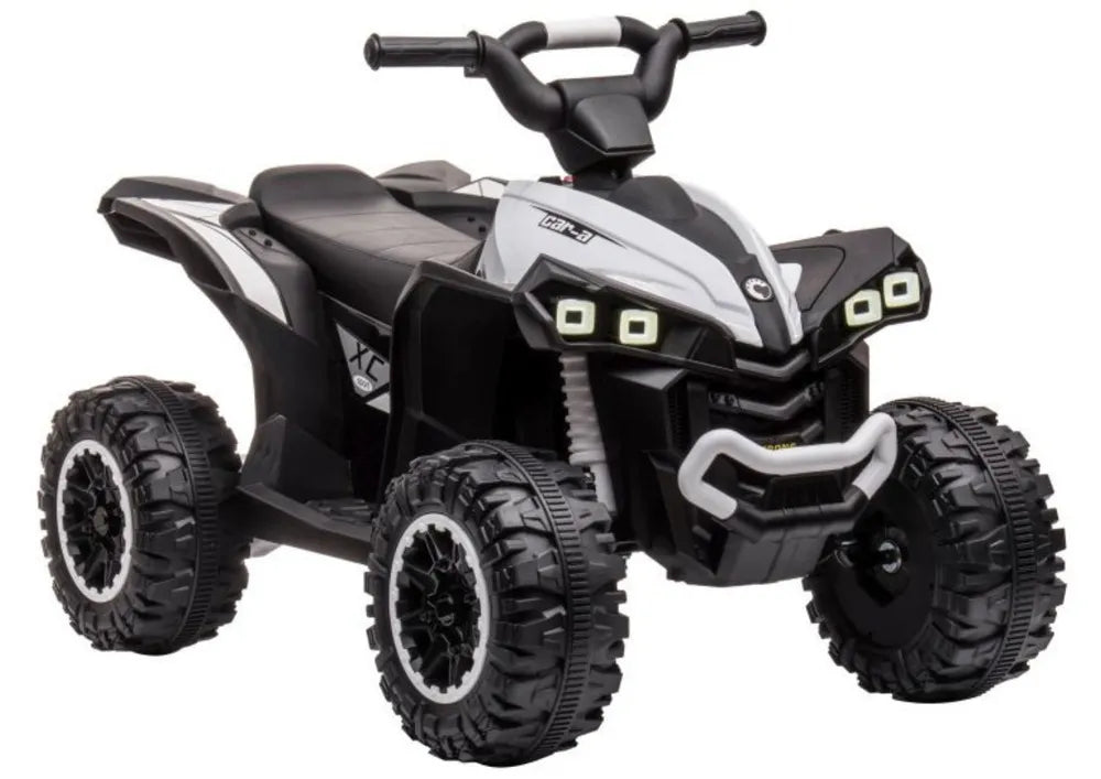 Vaikiškas keturratis Can-Am, 12V, 2x45W, su nuotolinio valdymo pultu, baltas
