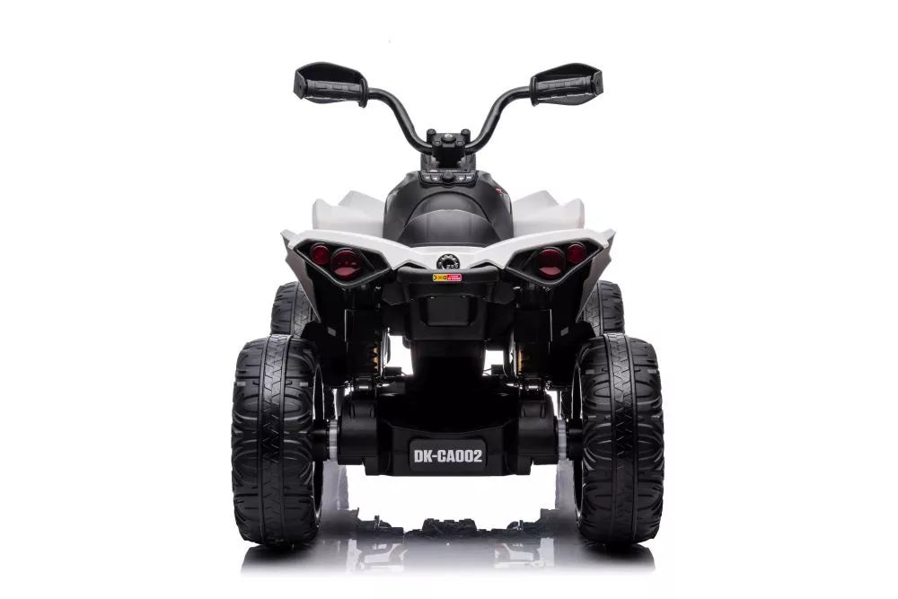 Vaikiškas keturratis Can-Am, 12V, 4x45W, baltas