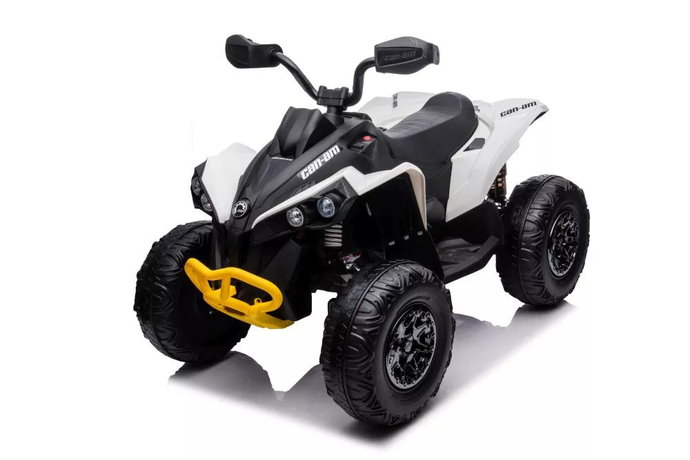 Vaikiškas keturratis Can-Am, 12V, 4x45W, baltas