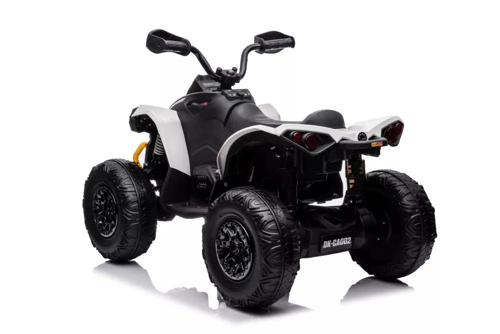 Vaikiškas keturratis Can-Am, 12V, 4x45W, baltas