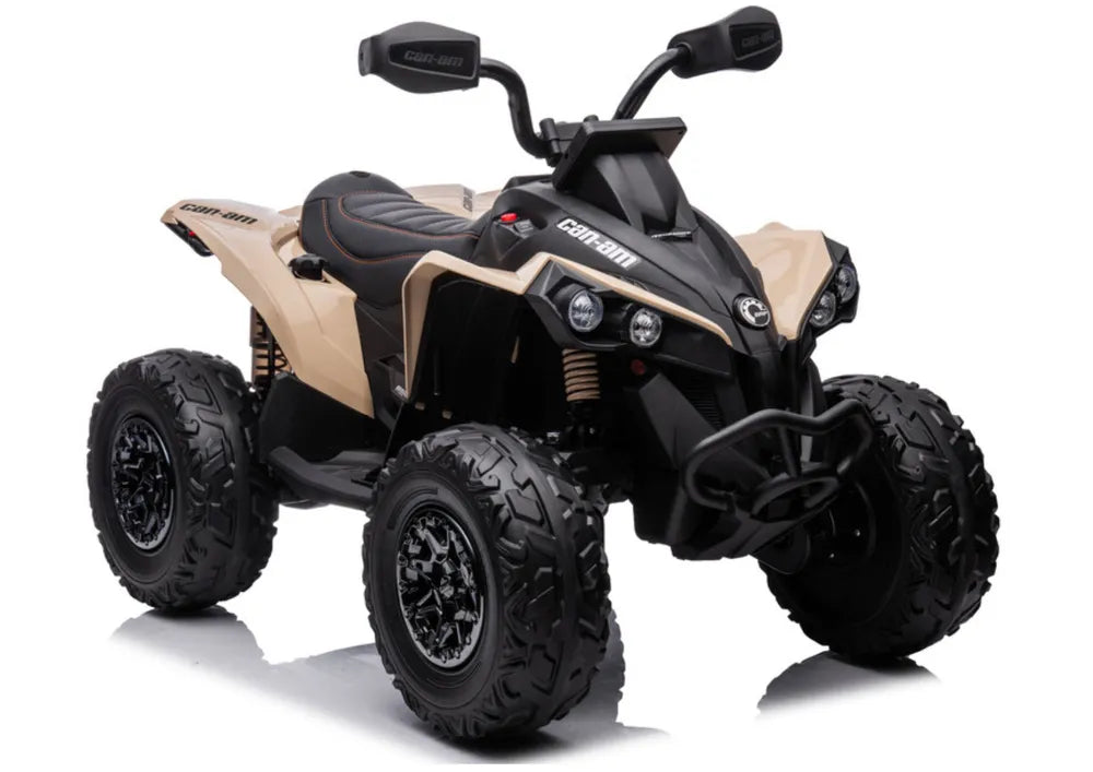 Vaikiškas keturratis Can-Am, 12V, 4x45W, chaki spalvos