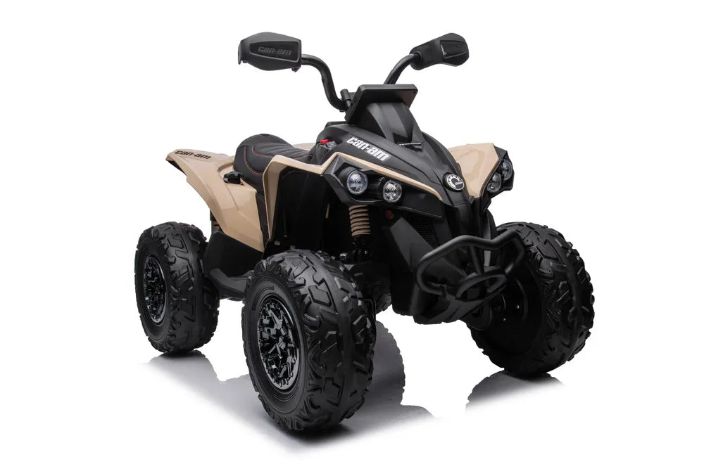 Vaikiškas keturratis Can-Am, 12V, 4x45W, chaki spalvos