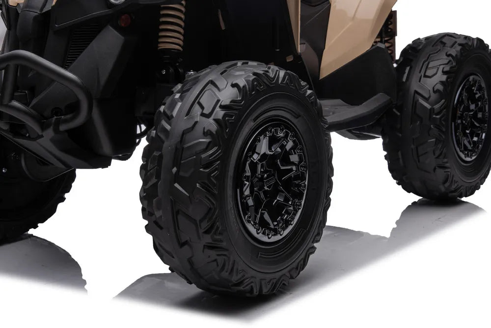 Vaikiškas keturratis Can-Am, 12V, 4x45W, chaki spalvos