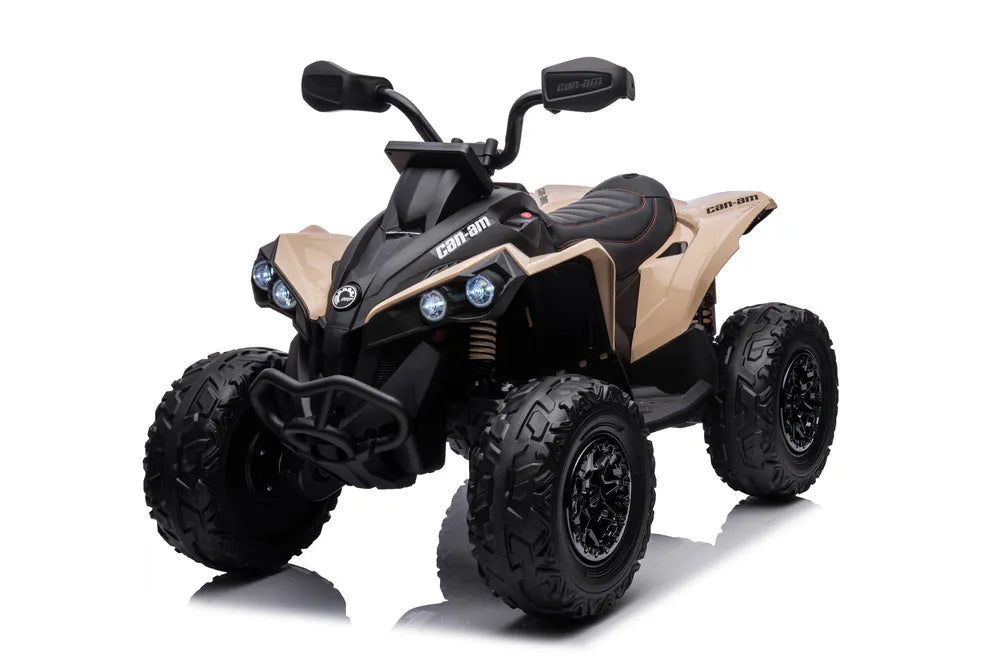 Vaikiškas keturratis Can-Am, 12V, 4x45W, chaki spalvos