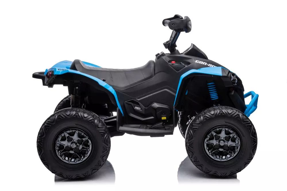 Vaikiškas keturratis Can-Am Renegade, 12 V, 4x45W, su EVA ratais ir LED žibintais, mėlynas
