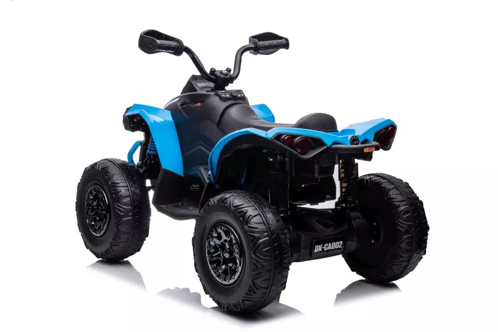 Vaikiškas keturratis Can-Am Renegade, 12 V, 4x45W, su EVA ratais ir LED žibintais, mėlynas