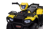Vaikiškas keturratis elektromobilis, 12V, 2x45W, geltonas