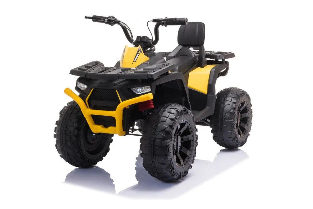 Vaikiškas keturratis Leantoys Quad, 24 V, 3-8 km/h, geltonas