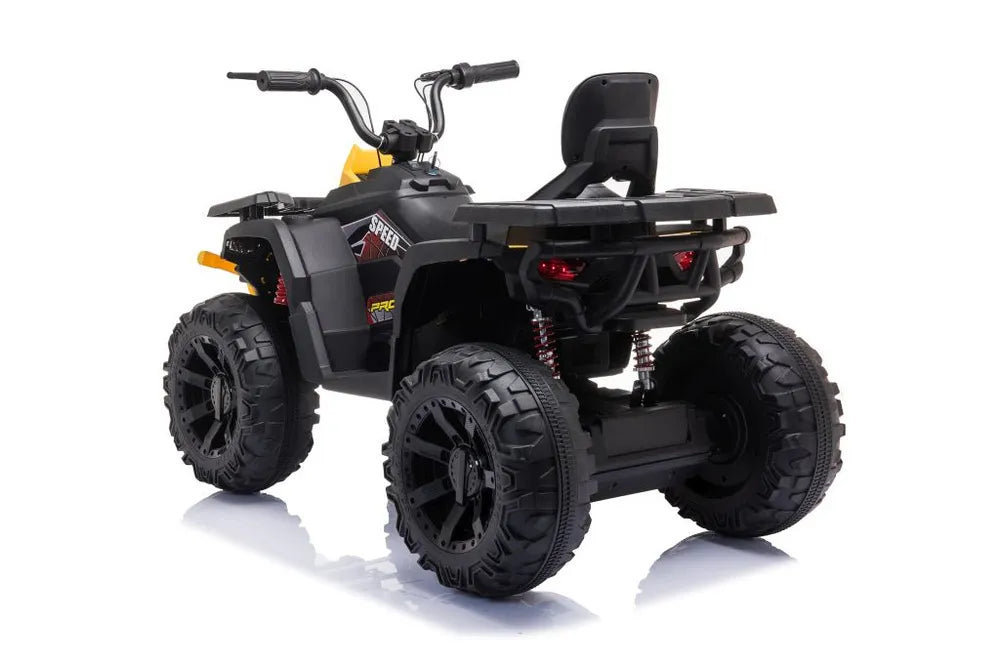 Vaikiškas keturratis Leantoys Quad, 24 V, 3-8 km/h, geltonas
