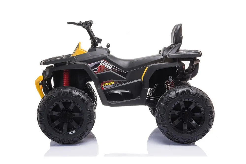 Vaikiškas keturratis Leantoys Quad, 24 V, 3-8 km/h, geltonas