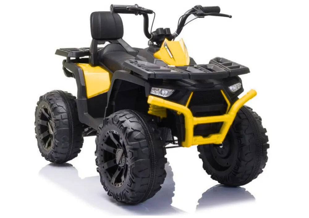 Vaikiškas keturratis Leantoys Quad, 24 V, 3-8 km/h, geltonas