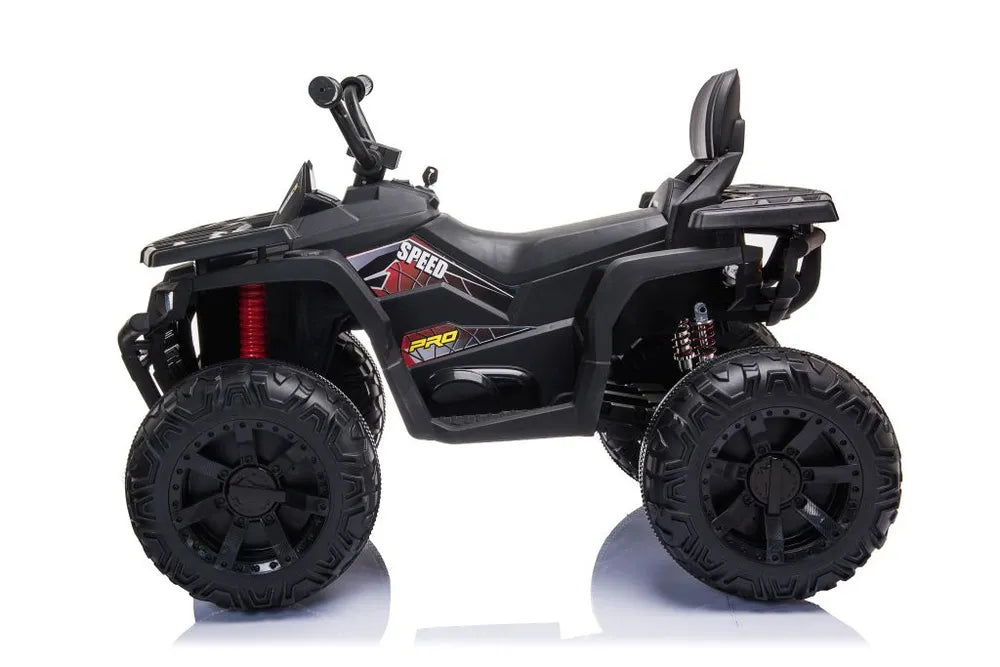 Vaikiškas keturratis Leantoys Quad, 24V, 3–8 km/h, juodas