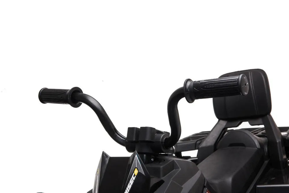 Vaikiškas keturratis Leantoys Quad, 24V, 3–8 km/h, juodas