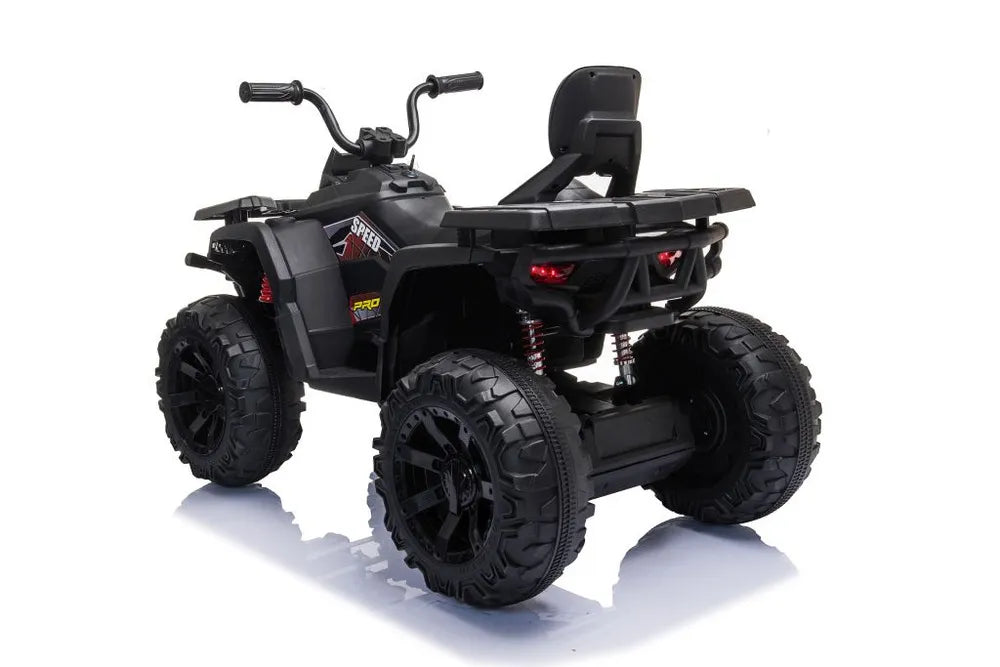 Vaikiškas keturratis Leantoys Quad, 24V, 3–8 km/h, juodas
