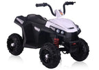 Vaikiškas keturratis Quad, 12 V, 2x45W, su eko odos sėdyne, baltas