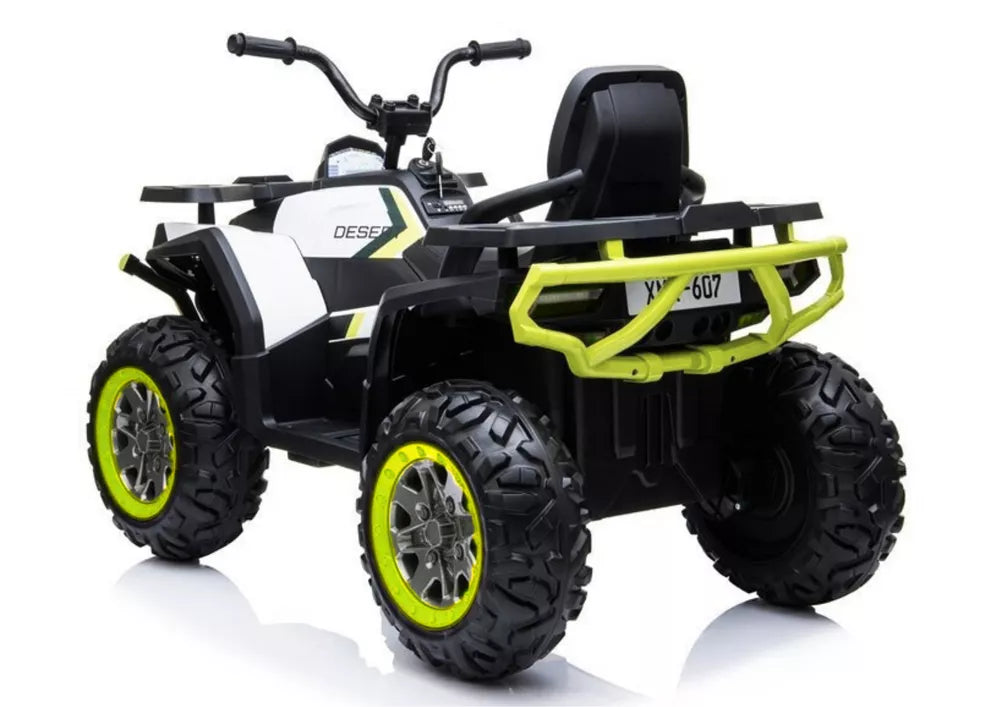 Vaikiškas keturratis Quad, 12 V, 4x45W, su EVA ratais, baltas
