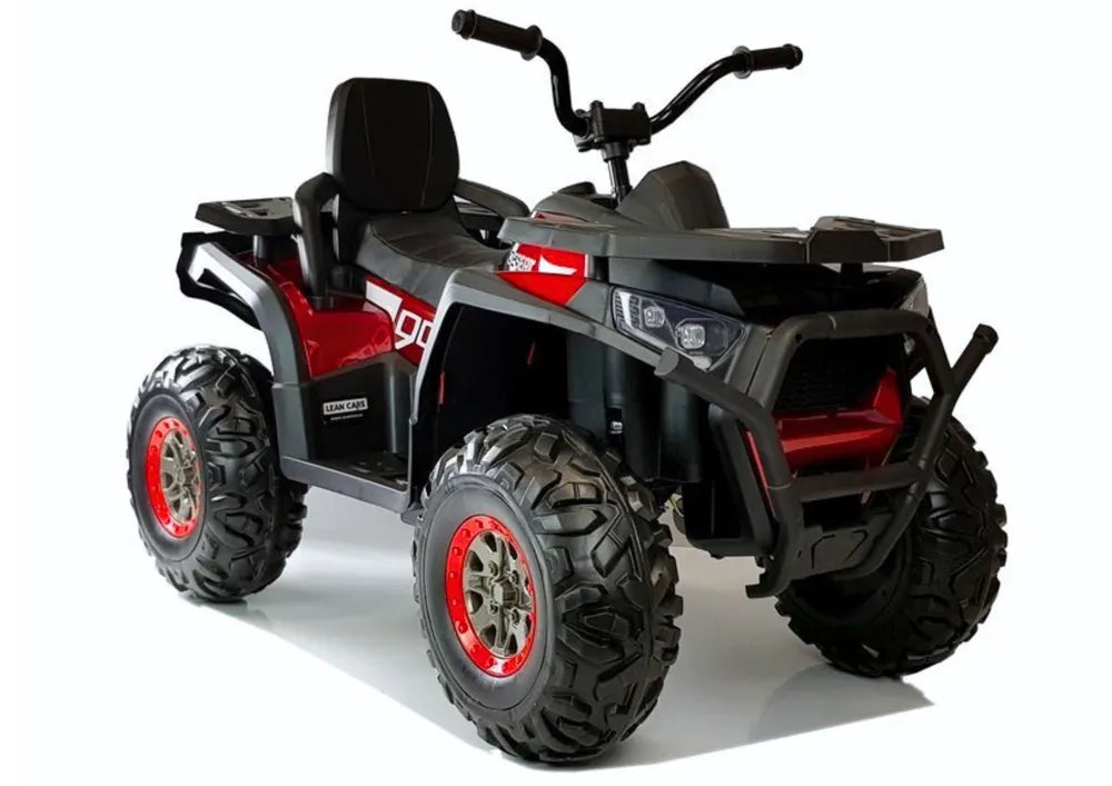 Vaikiškas keturratis Quad, 12 V, 4x45W, su nuotolinio valdymo pultu, raudonas