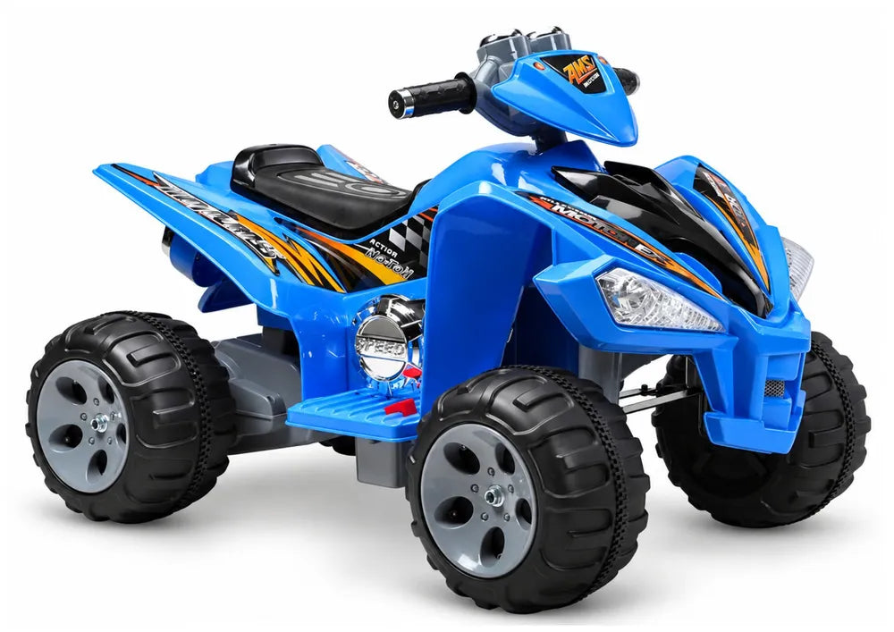 Vaikiškas keturratis Quad, 12V, 2x45W, su nuotolinio valdymo pultu, mėlynas
