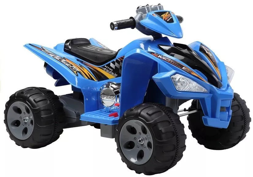 Vaikiškas keturratis Quad, 12V, 2x45W, su nuotolinio valdymo pultu, mėlynas