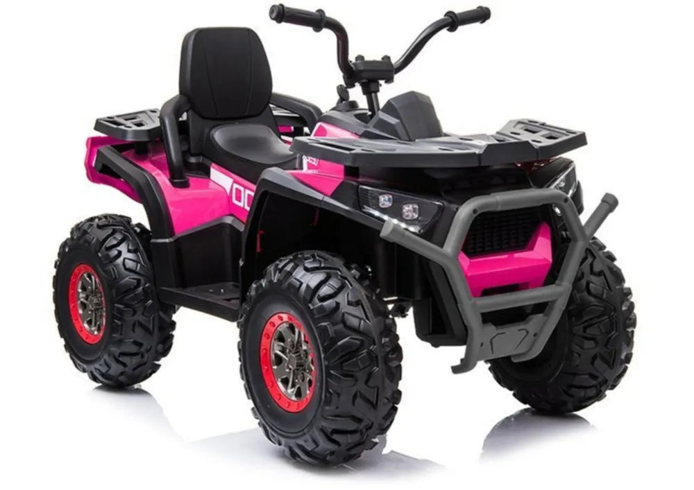 Vaikiškas keturratis Quad, 12V, 45W, su nuotolinio valdymo pultu, rožinis