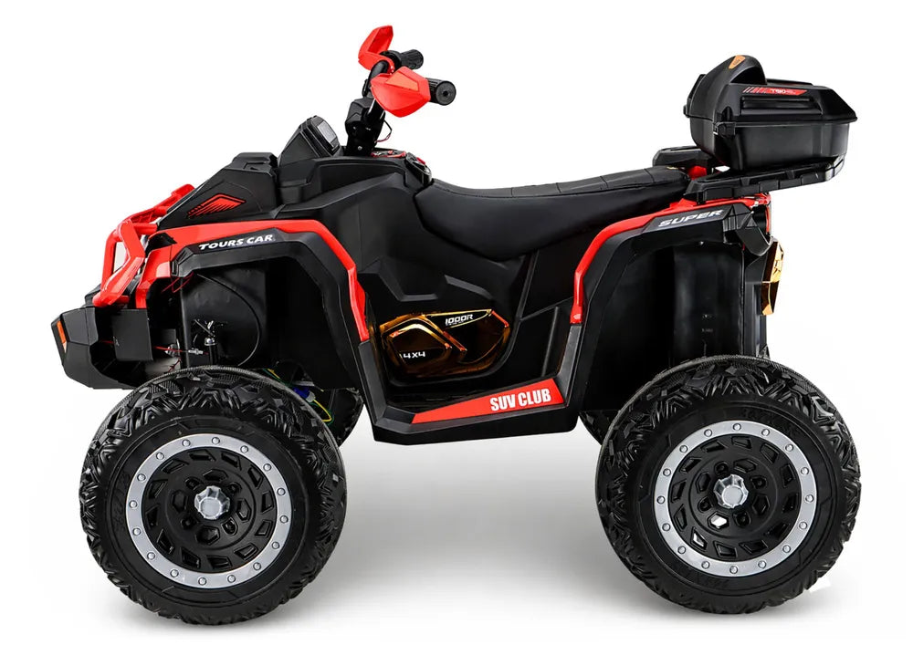 Vaikiškas keturratis Quad, 12V, 7Ah, raudonas