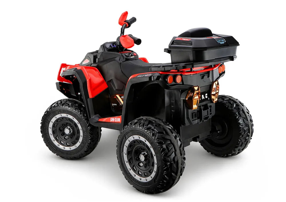 Vaikiškas keturratis Quad, 12V, 7Ah, raudonas