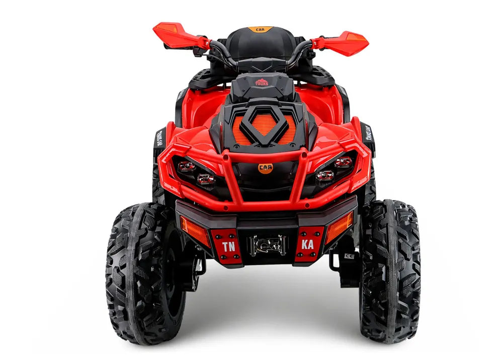 Vaikiškas keturratis Quad, 12V, 7Ah, raudonas