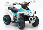 Vaikiškas keturratis Quad, 6 V, 3 km/h, 20 kg, baltas